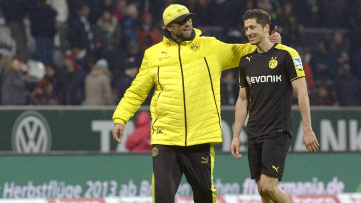 Lewandowski con Klopp en el Dortmund