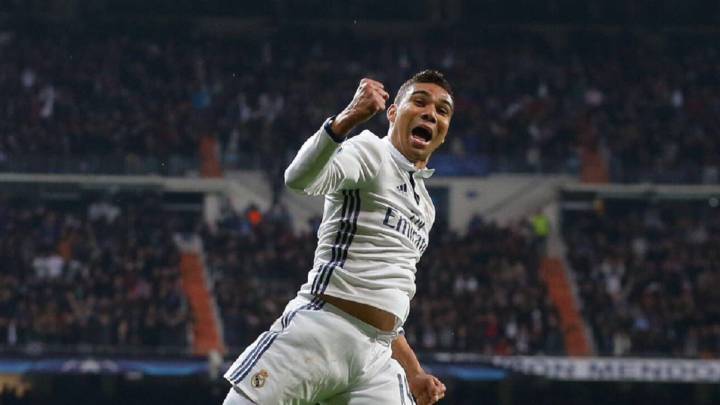 Real Madrid's Casemiro enjoys Champions League goal with fans