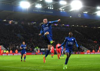Vardy at the double in reminder of Ranieri's glory