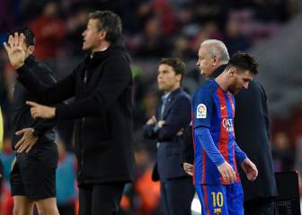 Luis Enrique le da media hora de descanso a Messi