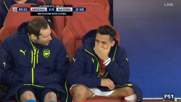 La risa de Alexis ante Bayern que genera polémica en Arsenal