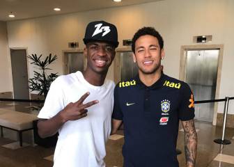 Vinicius conoce a Neymar y ya sueña con el Barça: 