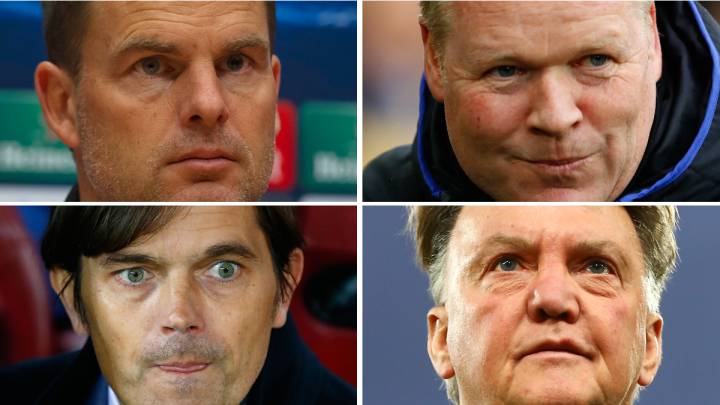 De Boer, Koeman, Cocu y Van Gaal optan al banquillo de Holanda.