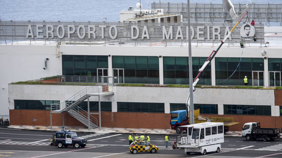 Facade of the airport of Madeira