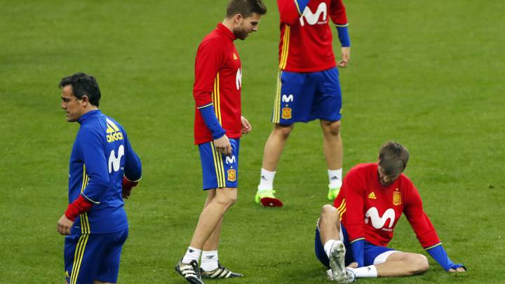 France-Spain: Illarramendi picks up muscle injury, Piqué in scare
