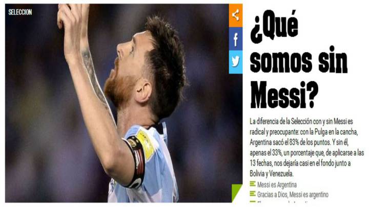 La prensa argentina clama por la sanción: "¿Qué somos sin Messi?"