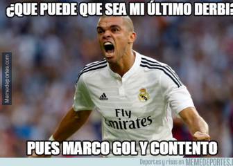 Pepe, protagonista de los memes del derbi