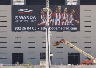 Griezmann ya está en la fachada del Wanda Metropolitano