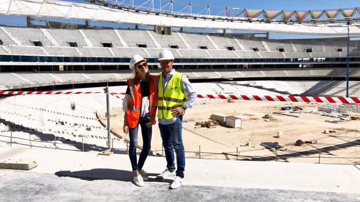 Simeone visita el nuevo estadio y despeja dudas sobre su futuro