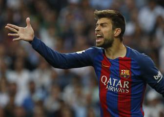 Pitada a Piqué en el Bernabéu