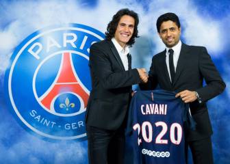 Edinson Cavani renews with Paris Saint-Germain to 2020