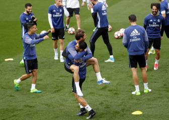 En imágenes el entrenamiento del Madrid antes de Granada