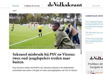 Ex jugadores del PSV y Vitesse denuncian abusos sexuales