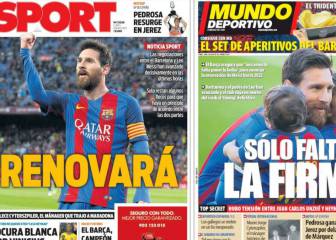 La renovación de Messi, en las portadas de Barcelona