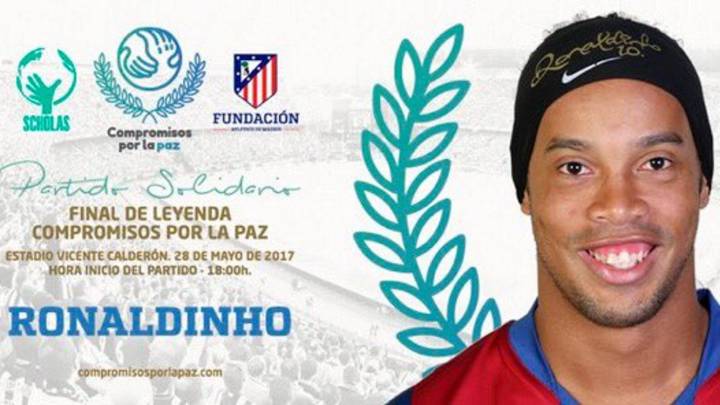 Ronaldinho, presente en el duelo Final de Leyenda. 