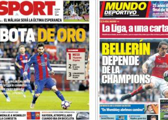 Bellerín y Messi en las portadas de Barcelona
