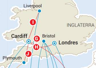Locura para desplazarse a Cardiff por tierra, mar y aire