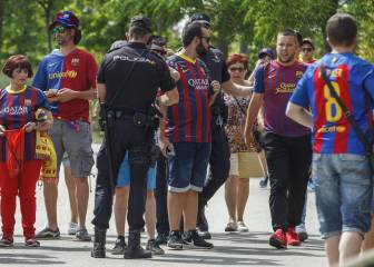 Five Barcelona fans arrested near the Calderón