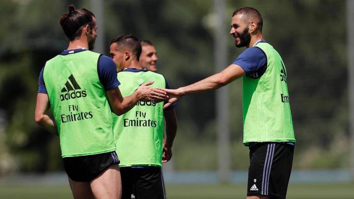 Benzema le da la bienvenida a Bale por su vuelta al trabajo