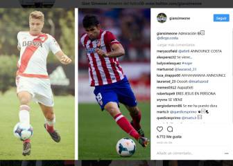 Guiño de Simeone a Costa