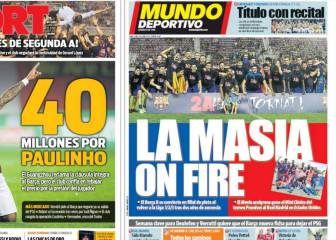 La Masia y Paulinho, en las portadas de la prensa catalana