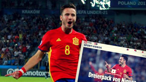 Saúl Ñíguez. con España Sub-21.