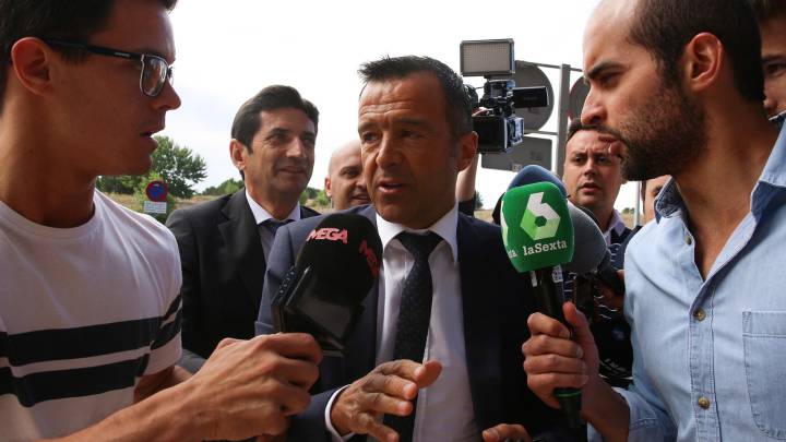 Jorge Mendes a su llegada al Juzgado en Pozuelo. 