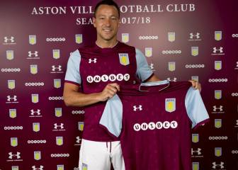 Former Chelsea captain John Terry signs for Aston Villa