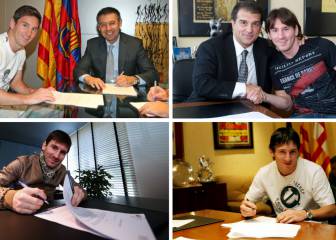 Messi firma octava renovación con el Barcelona en 12 años