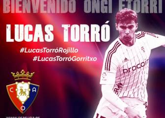 Osasuna anuncia la llegada de Lucas Torró por 3 temporadas