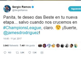 Ramos says goodbye to James