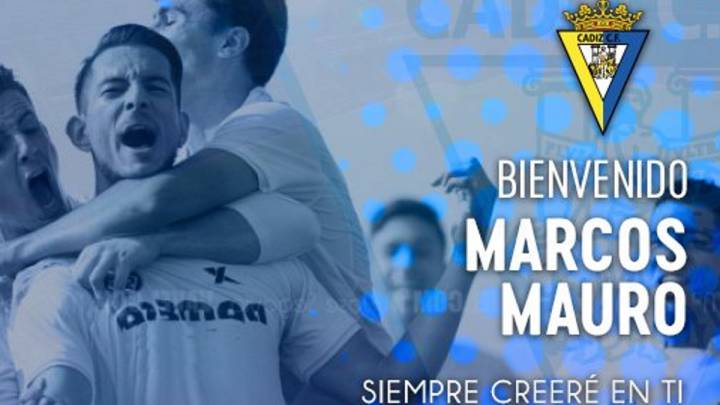 Marcos Mauro se convierte en el tercer fichaje del Cádiz