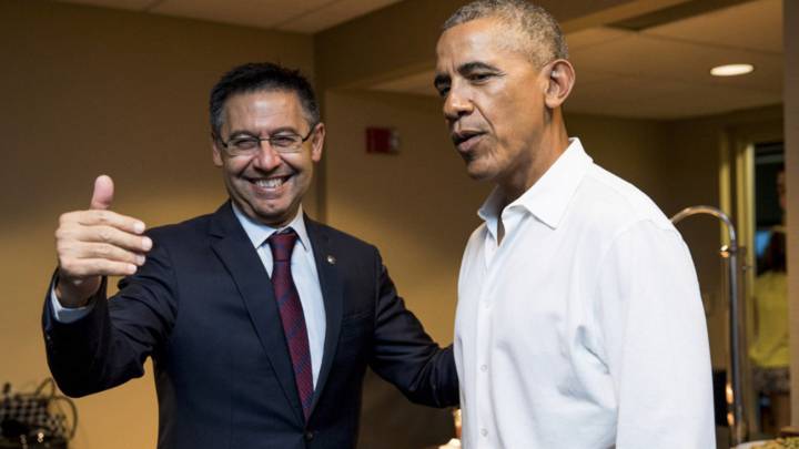 Barack Obama se interesó por los planes del Barça en Estados Unidos. 