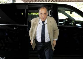 Javier Tebas entrando al CSD.