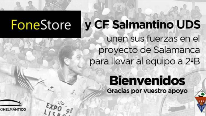 La empresa Fone Store, cuyo administrador único es Agapito Iglesias, empresario y expresidente del Real Zaragoza, anunció recientemente que patrocinará al CF Salmantino