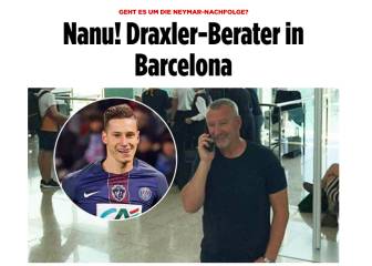 Agent of PSG's Julian Draxler spotted in Barcelona