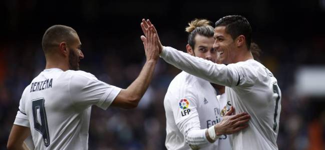 Benzema, Cristiano y Bale.