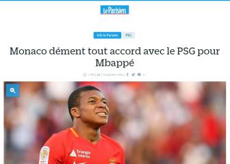 Le Parisien: Monaco deny deal done with PSG for Mbappé