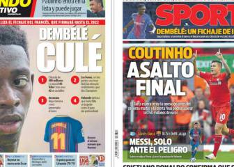 Dembélé y Coutinho, realidad y anhelo en la prensa de Barcelona