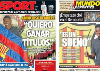 Dembélé y el empate del Madrid en la prensa catalana