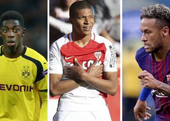 Los 10 fichajes más caros de la historia: Neymar, Mbappé...
