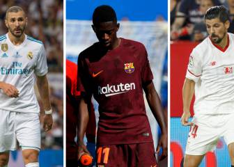 Lesionados y sancionados de la jornada 5 de Primera División