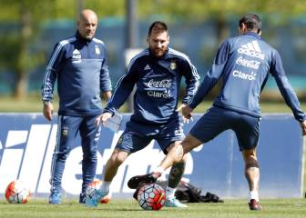 Messi, all smiles as Argentina are put through their paces