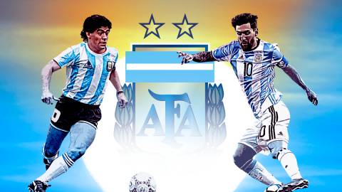 Messi y Maradona: el gráfico que compara a los \'10\' de Argentina
