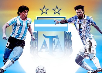 Messi y Maradona: el gráfico que compara a los '10' de Argentina