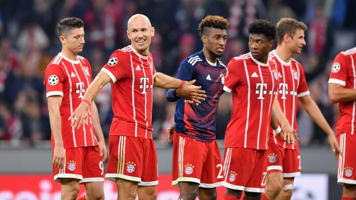 Arjen Robben celebrando el triunfo del Bayern.
