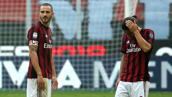 AC Milan drop more points and have Bonucci sent off