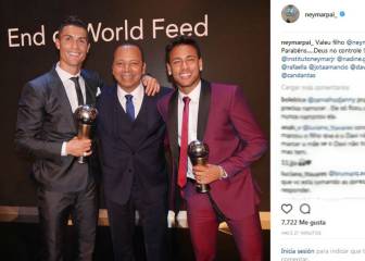 El padre de Neymar 'presume' de foto de su hijo con Cristiano