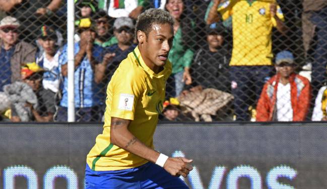 Neymar, the star of the Brazil team