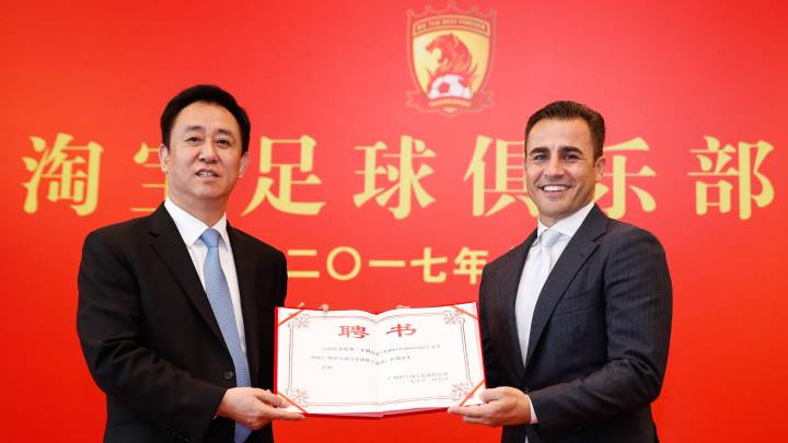 El exjugador del Real Madrid, Fabio Cannavaro, nuevo entrenador del Guangzhou Evergrande.